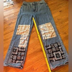 Simple Society Patchwork Jeans, Size 13/31, EUC